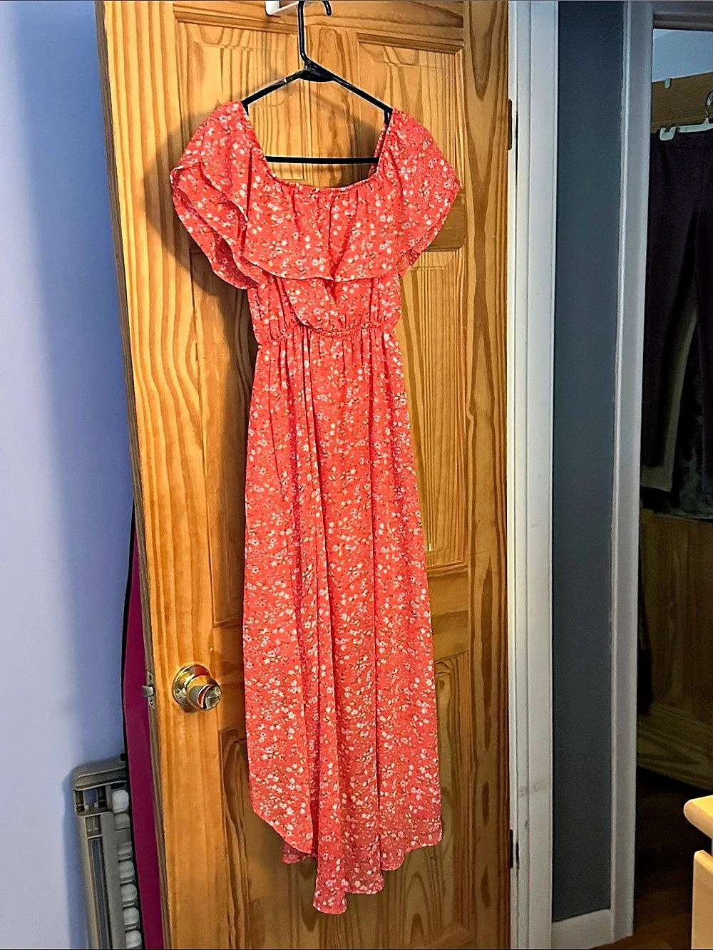 Wallflower Floral Maxi Dress in Coral